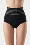 Women’s Black High Waist Slip Shapewear Laser Cut 2 Sizes Slimming