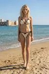 Women’s Bow Detail Crinkle Bikini Set Tie Side Triangle