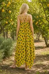Women’s Linen Maternity Dress Embroidered Boho Summer Strappy