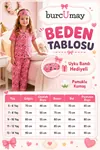 Girls Pink Button-Up Summer Pajama Set Cotton Short Sleeve with Sleep Mask