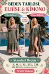 Yeşil Çiçekli Viskon Kimono Elbise Yazlık Uzun Kruvaze Yaka Kuşaklı Bohem Model