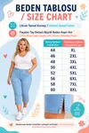 Navy Blue Women's Plus Size Summer Tencel Stretch Rhinestone Detail Capri Bermuda Denim Pants