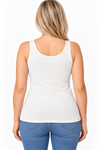 Clip-Free Nursing Tank Top Double Layer Cotton Blend Black  Copy